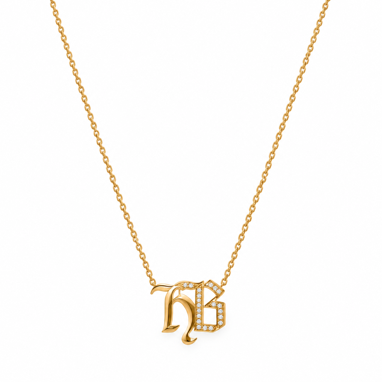 Personalised Bold Script Initial Necklace