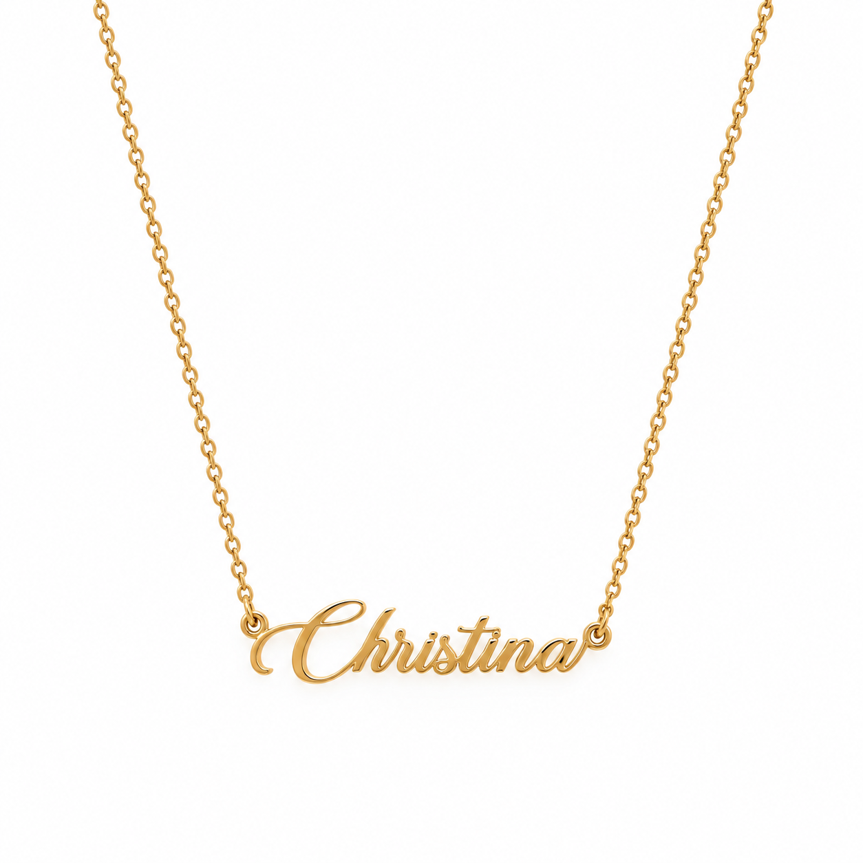 Personalised Cursive Script Name Necklace