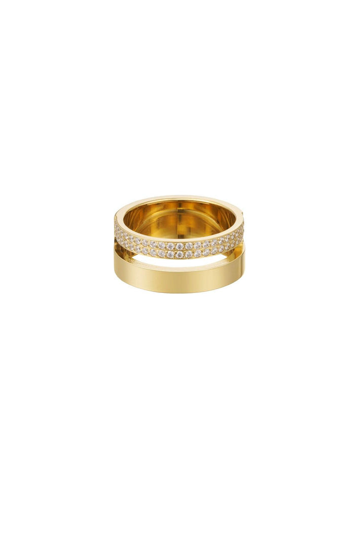 DIVA DOUBLE LAYER RING GOLD - Lynott Jewellery