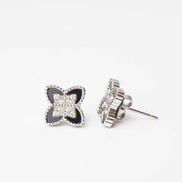 PASSIONATE CLOVER BLACK STUDS - Lynott Jewellery