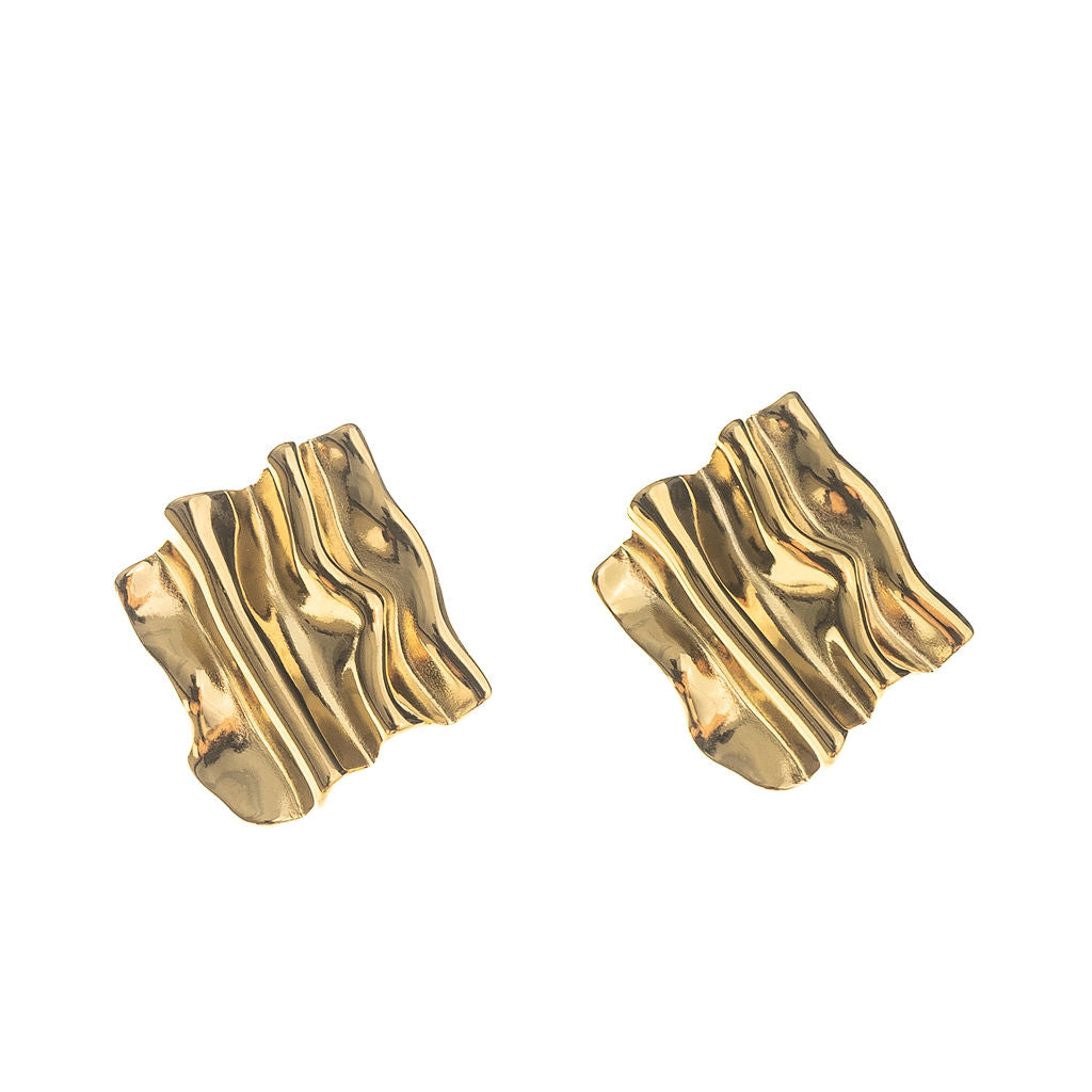 TREASURED STATEMENT SQUARE EARRING