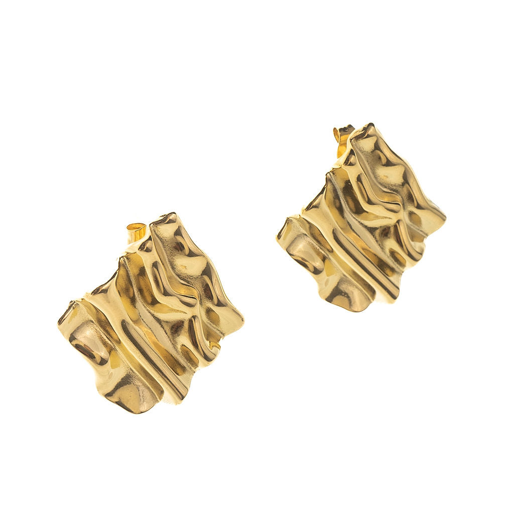 TREASURED STATEMENT SQUARE EARRING