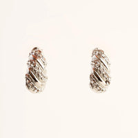 SPARKLE CROSSAINT HOOPS - Lynott Jewellery