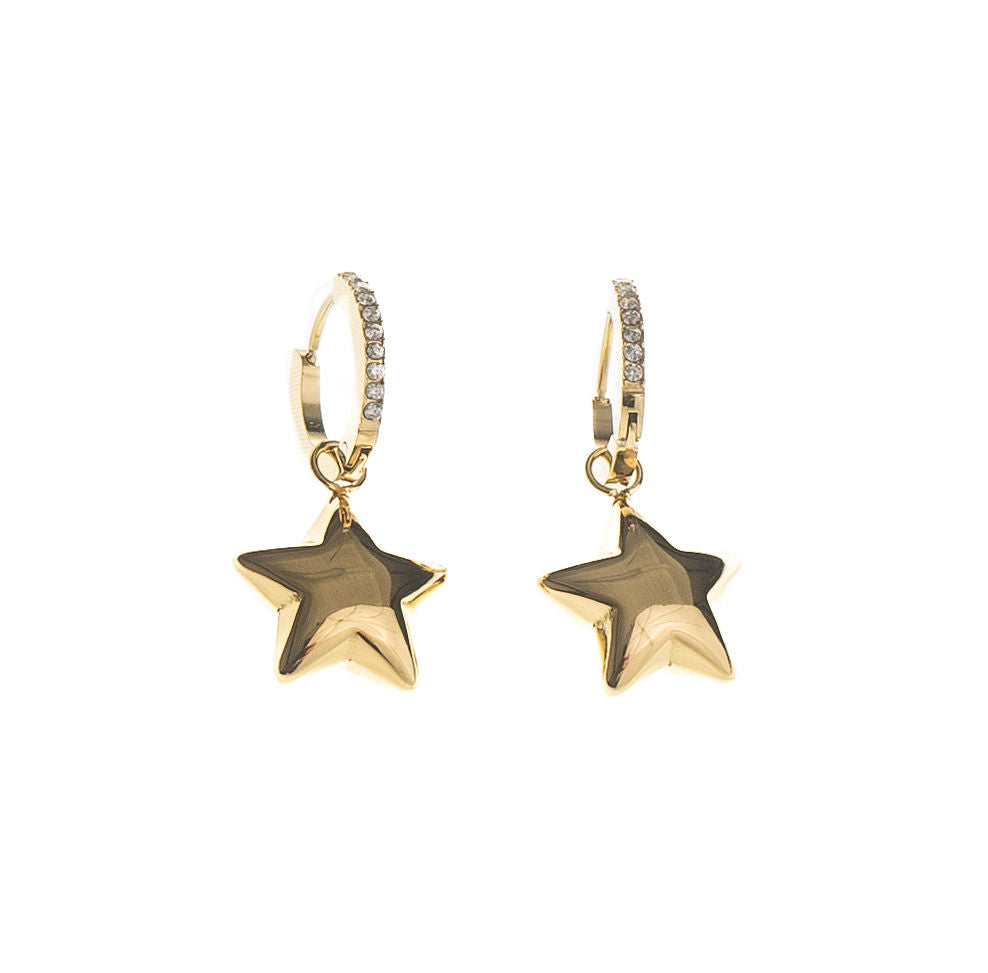 BUBBLE STAR DROP DOWN EARRING