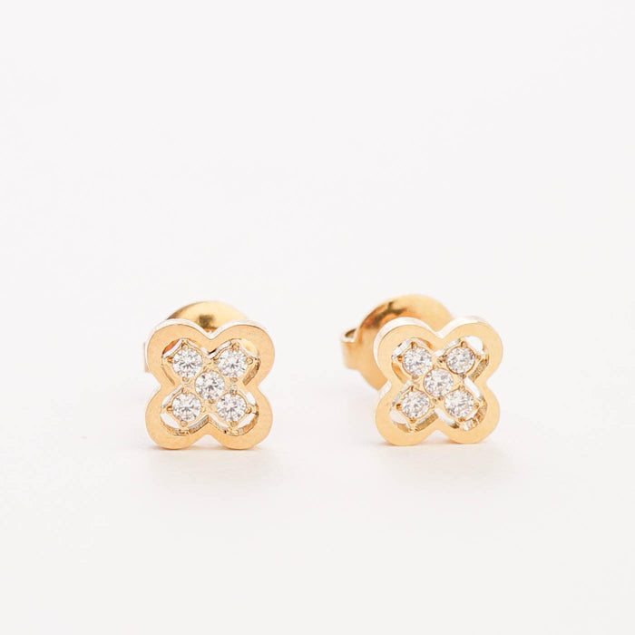 ELEGANCE CLOVER STUDS - Lynott Jewellery