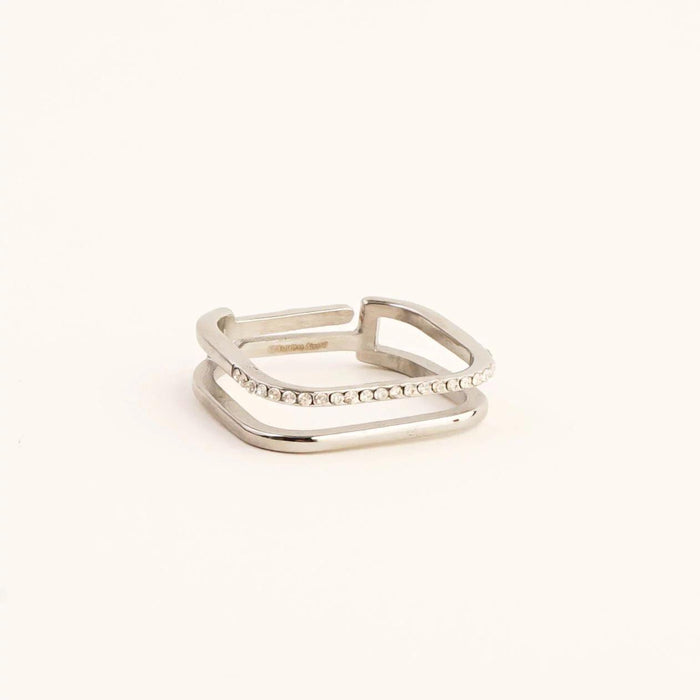 ADJUSTABLE QUIRKY SQUARE RING - Lynott Jewellery
