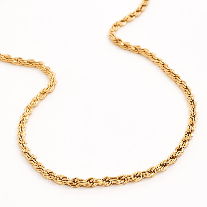 TWISTY CHAIN GOLD NECKLACE - Lynott Jewellery