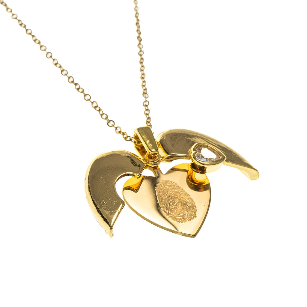 SECRET MESSAGE ENGRAVABLE HEART NECKLACE