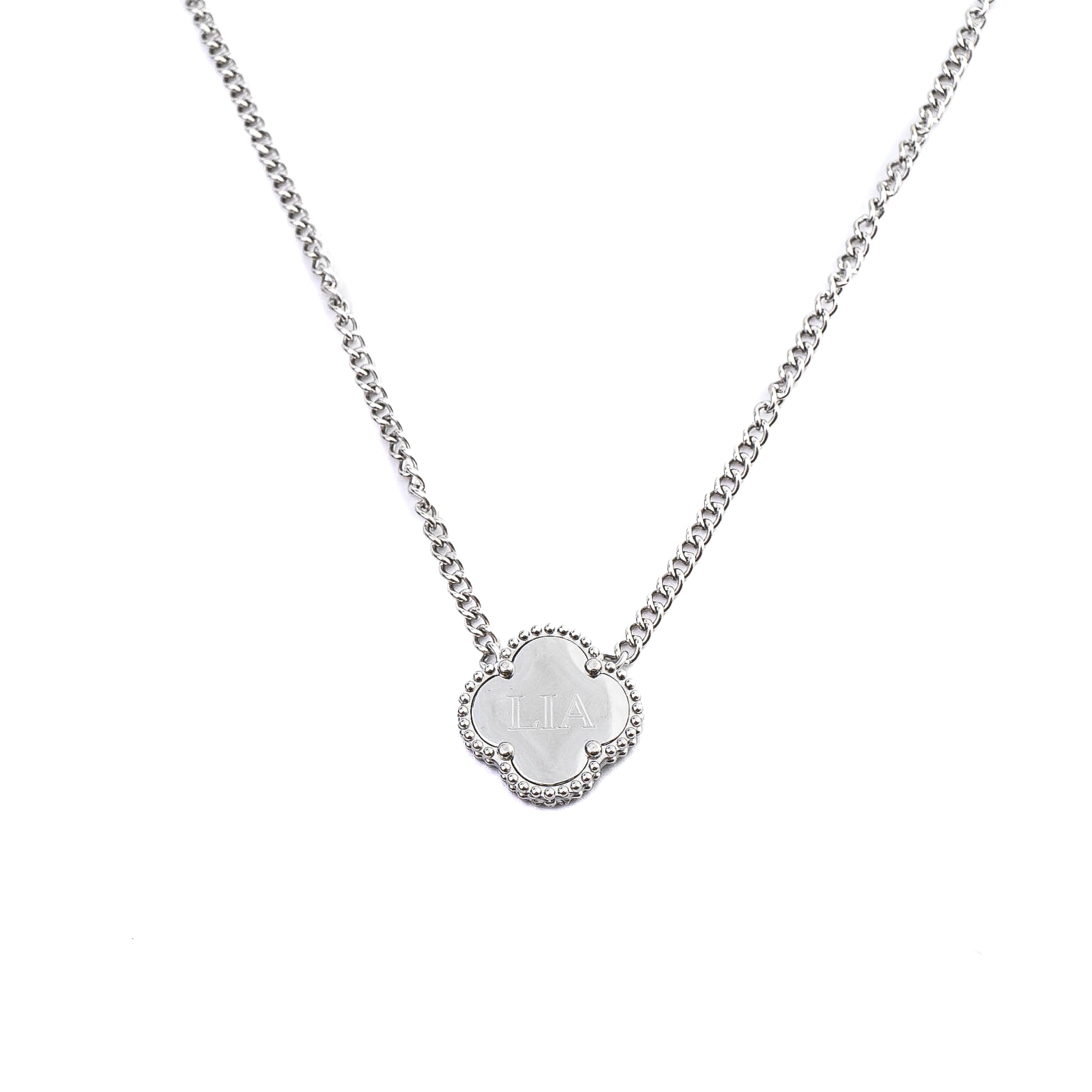 CLOVER ENGRAVABLE NECKLACE