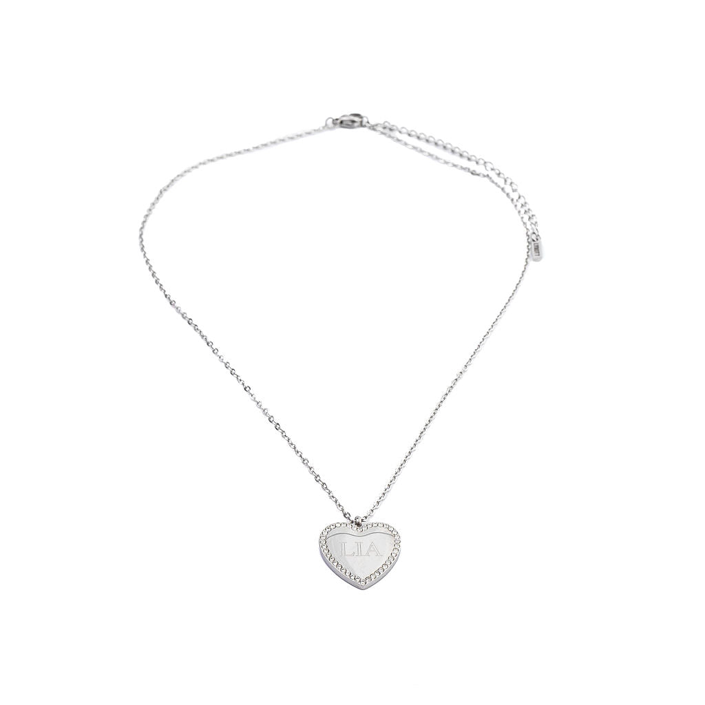 MATCHING HEART NECKLACE AND DOG TAG BUNDLE