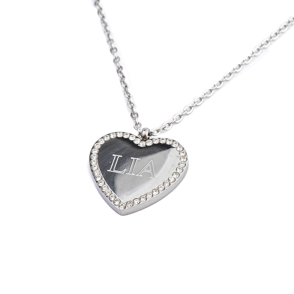 MATCHING HEART NECKLACE AND DOG TAG BUNDLE