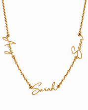 Personalised Classic Triple Name Necklace