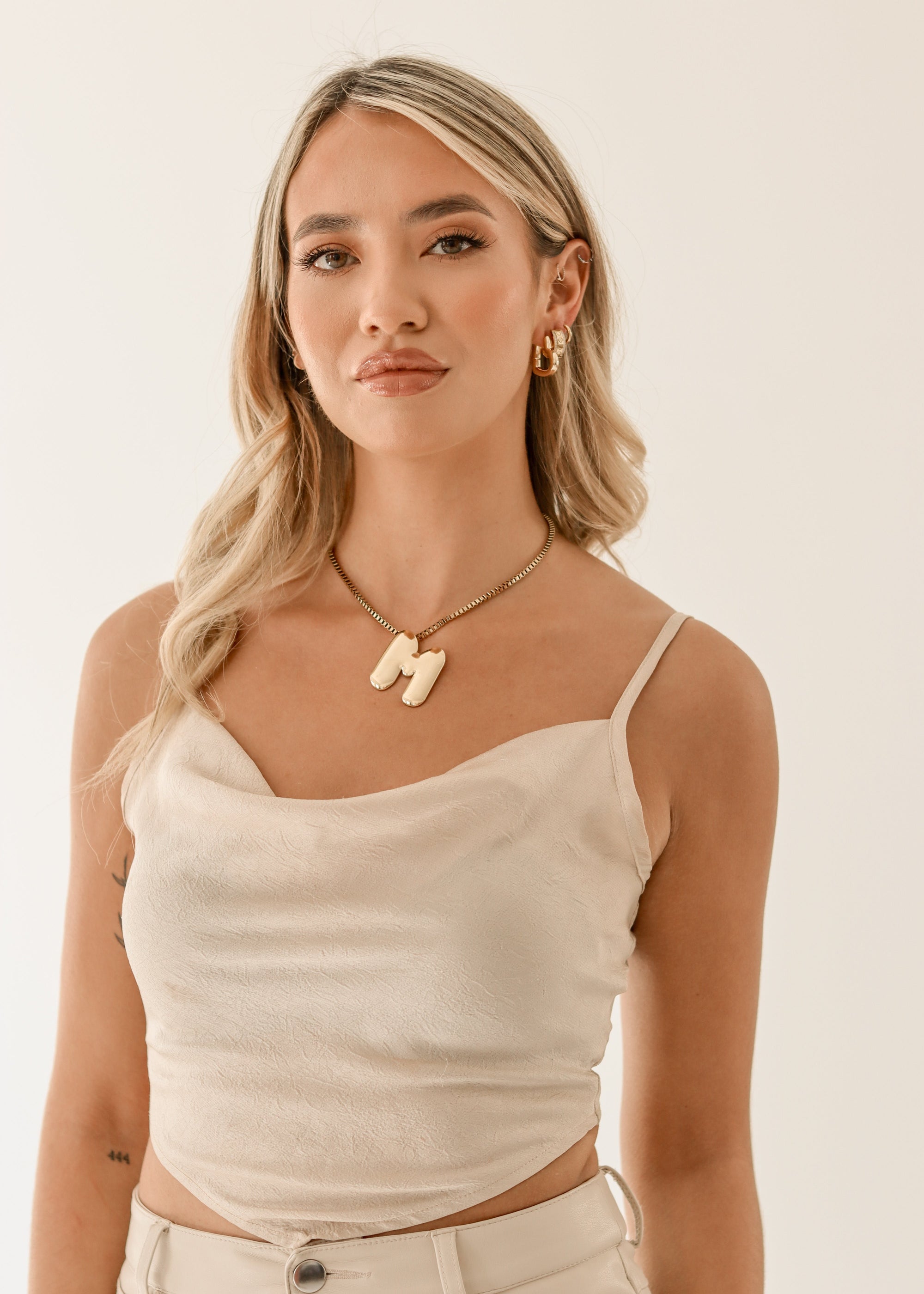 HAILEY BUBBLE INITIAL NECKLACE