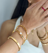 MOLLIE BANGLE GOLD - Lynott Jewellery