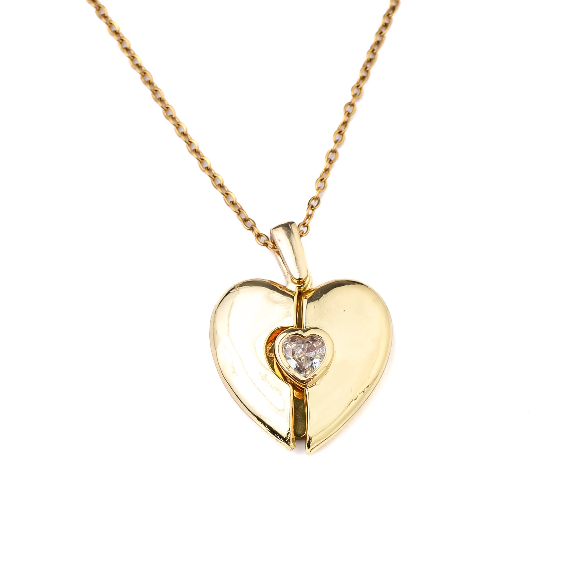 SECRET MESSAGE ENGRAVABLE HEART NECKLACE