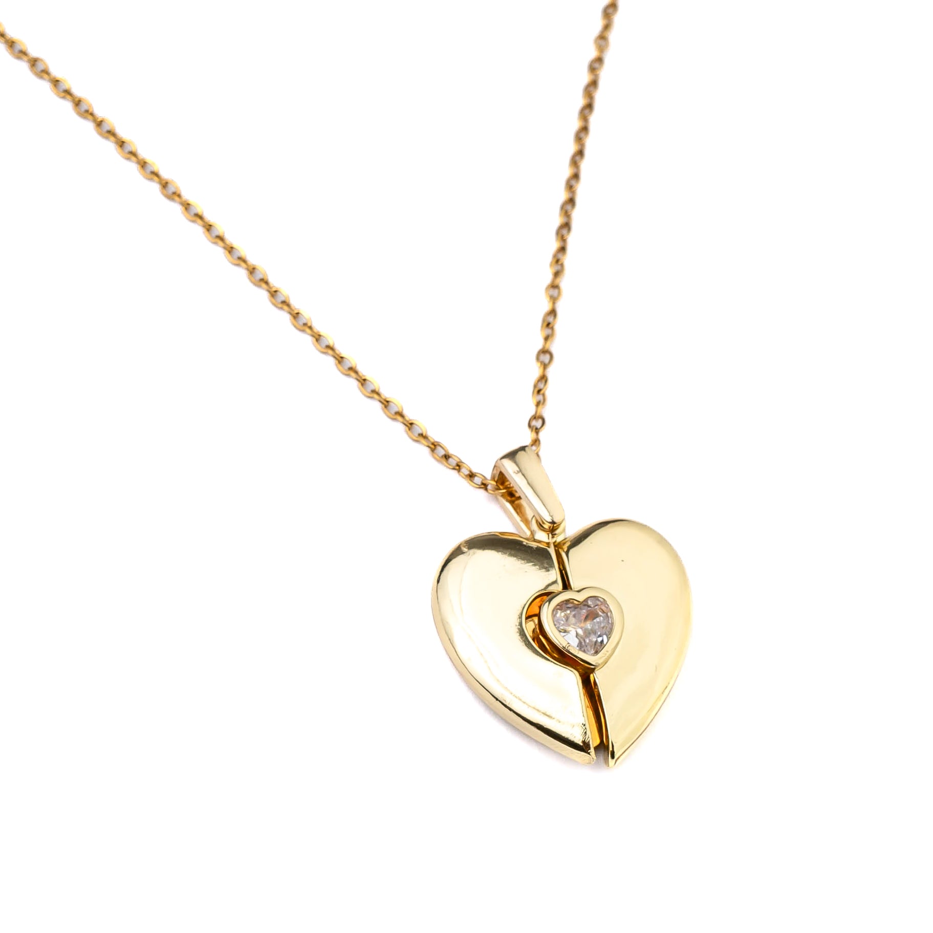 SECRET MESSAGE ENGRAVABLE HEART NECKLACE