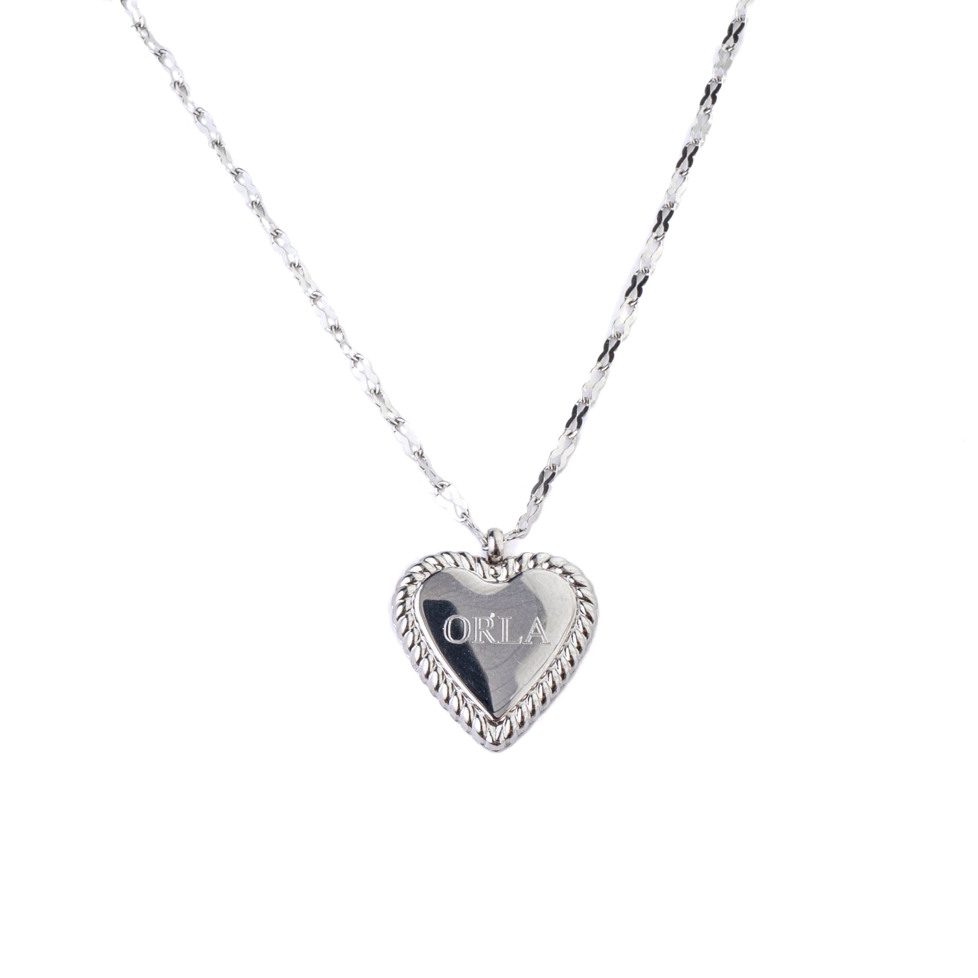 ENGRAVABLE HEART PENDANT NECKLACE