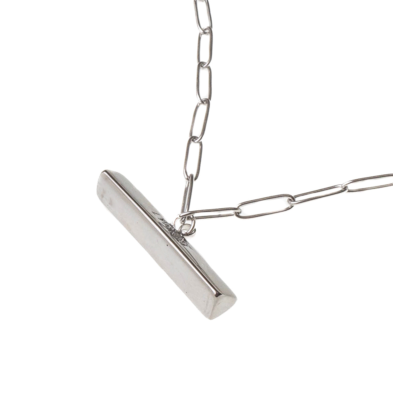 ENGRAVABLE T BAR NECKLACE