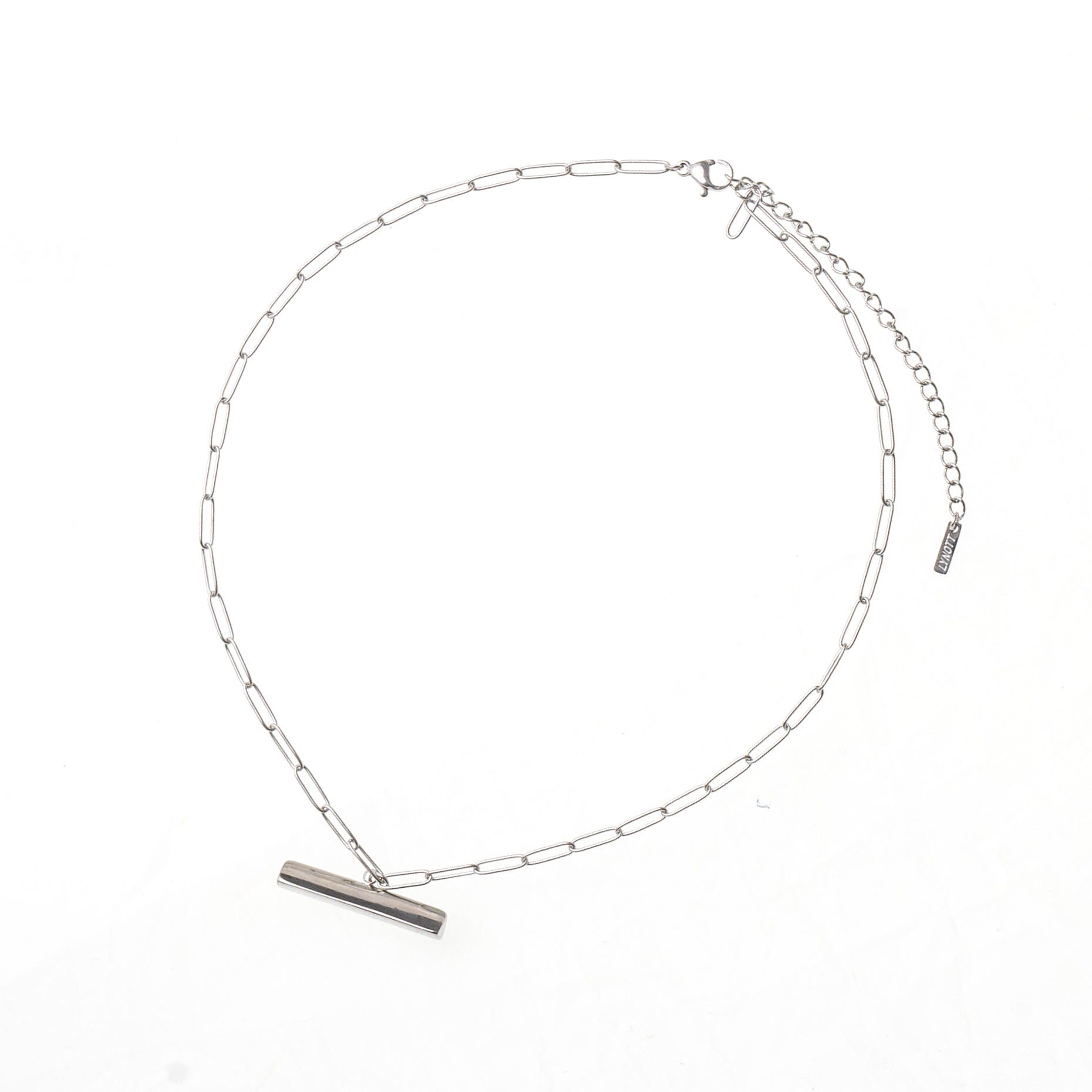 ENGRAVABLE T BAR NECKLACE