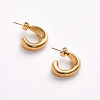 DILLIE GOLD HOOP EARRINGS - Lynott Jewellery