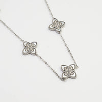 PASSIONATE CLOVER WHITE NECKLACE - Lynott Jewellery