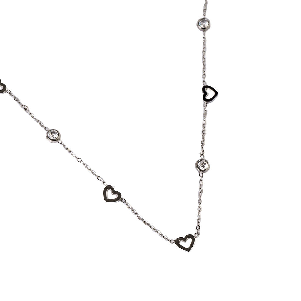 HEART N DOT TRIO NECKLACE