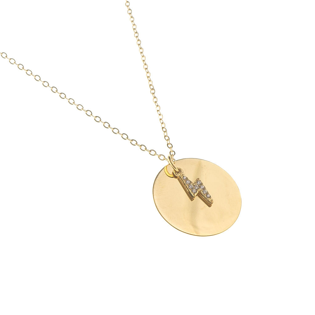 ENGRAVABLE BOLT DISC NECKLACE