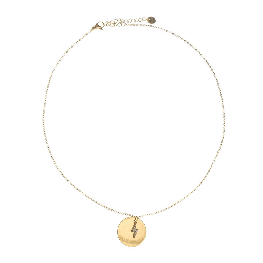 ENGRAVABLE BOLT DISC NECKLACE