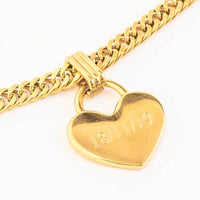CURB CHAIN HEART PENDANT ENGRAVABLE NECKLACE - Lynott Jewellery