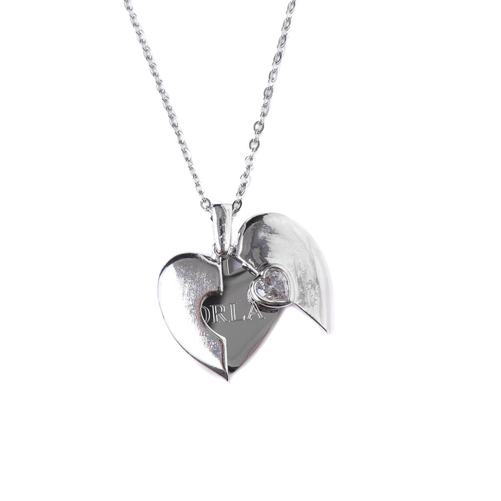 SECRET MESSAGE ENGRAVABLE HEART NECKLACE