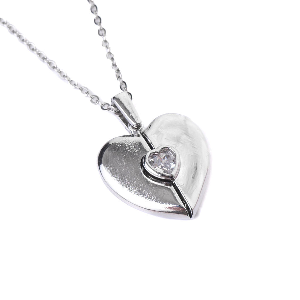 SECRET MESSAGE ENGRAVABLE HEART NECKLACE