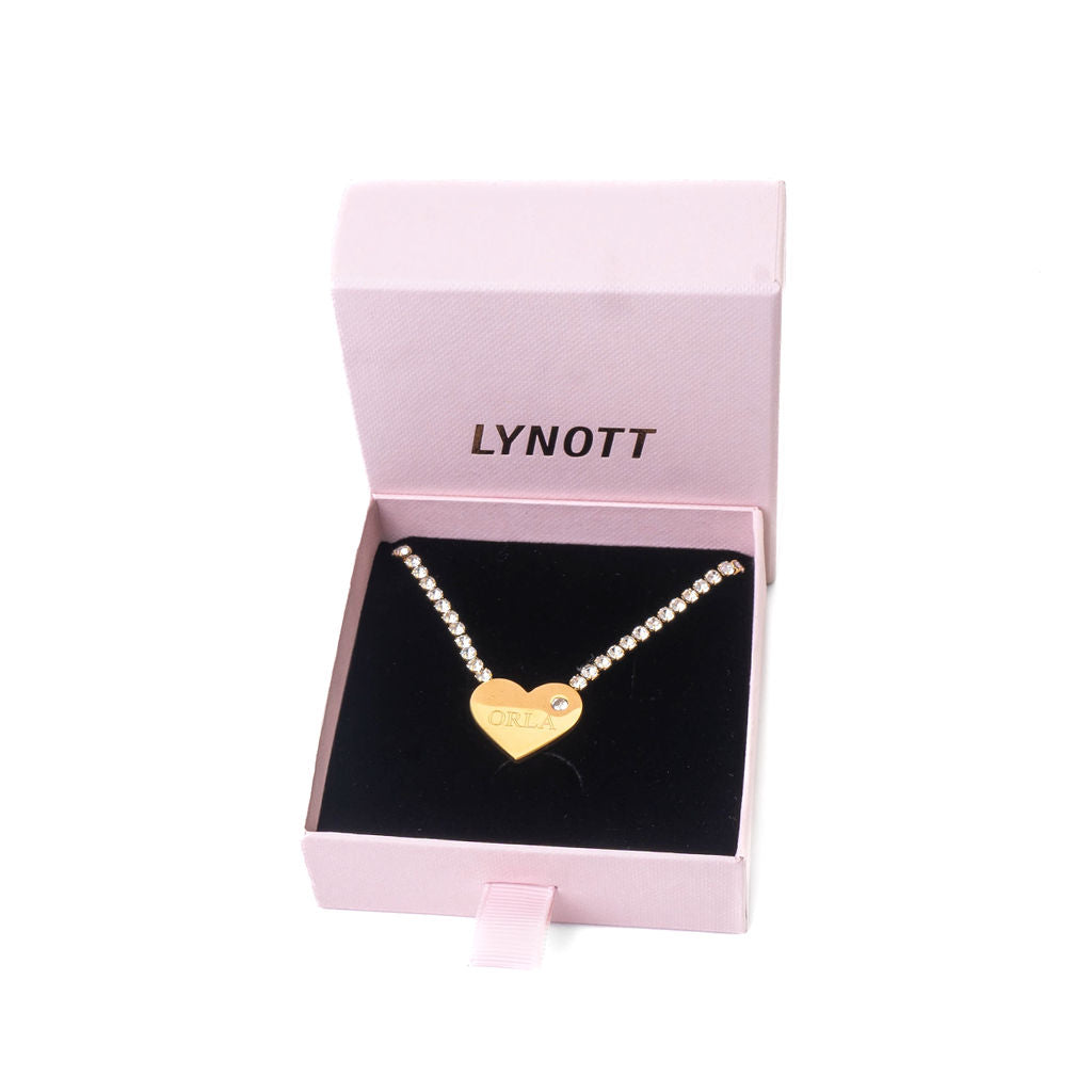 TENNIS HEART ENGRAVABLE NECKLACE