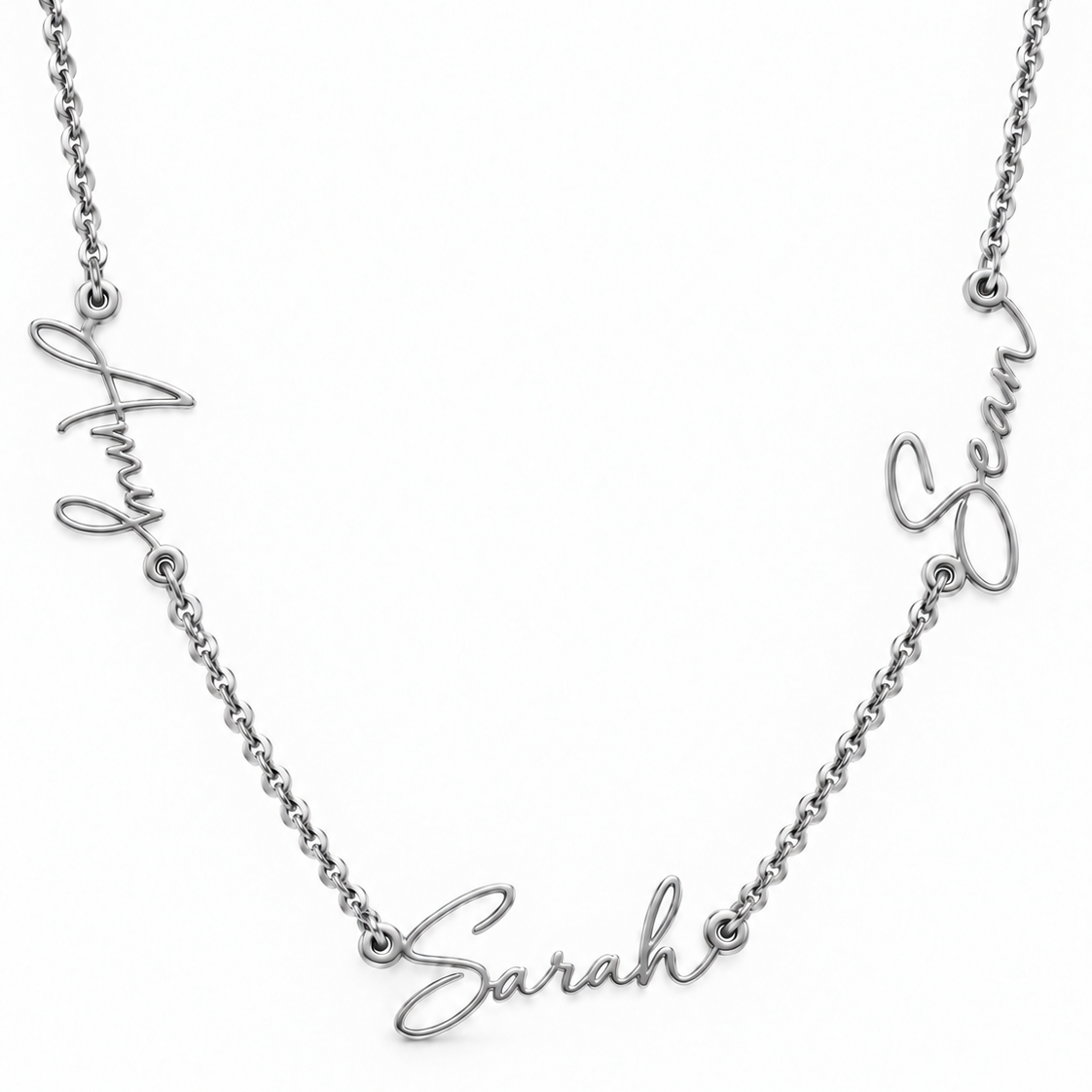 Personalised Classic Triple Name Necklace