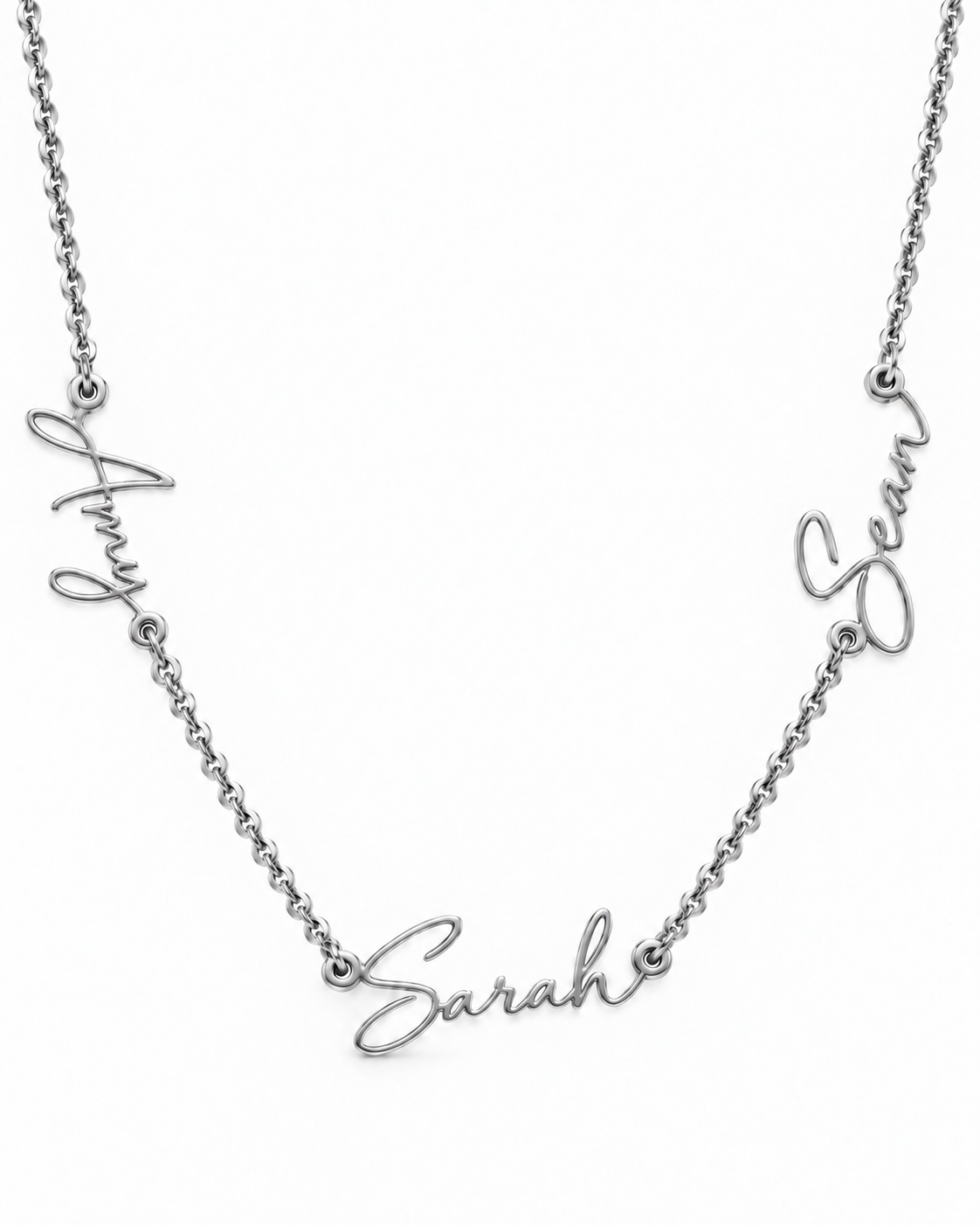 Personalised Classic Triple Name Necklace