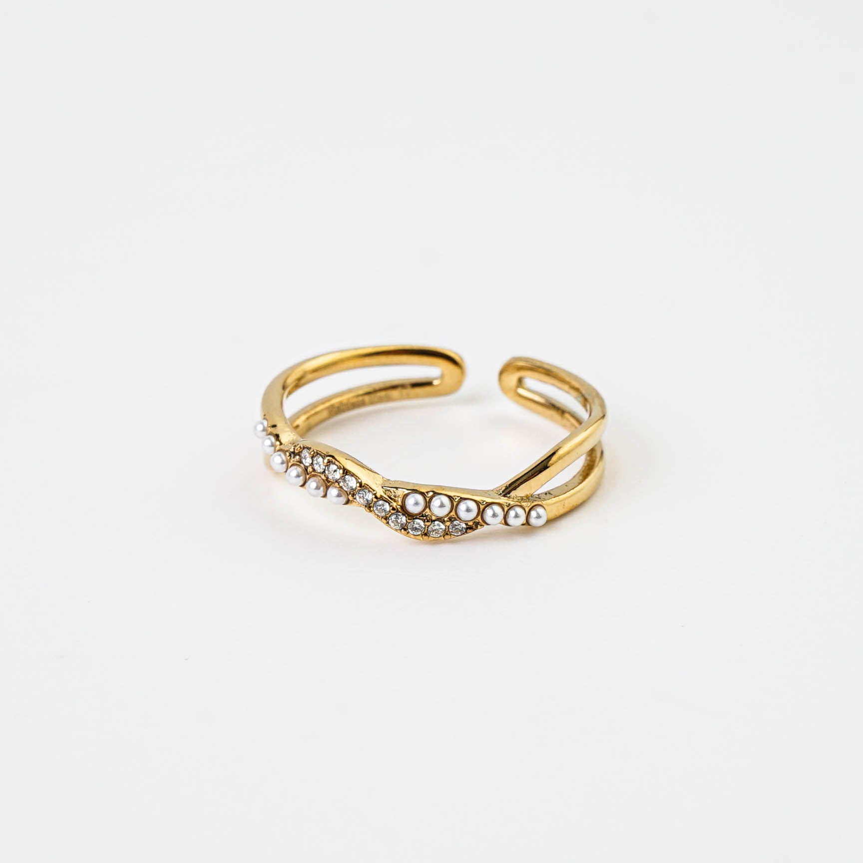 INTERTWINED CZ RING
