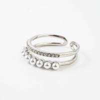 TWO TRACK PEARL RING - Lynott Jewellery