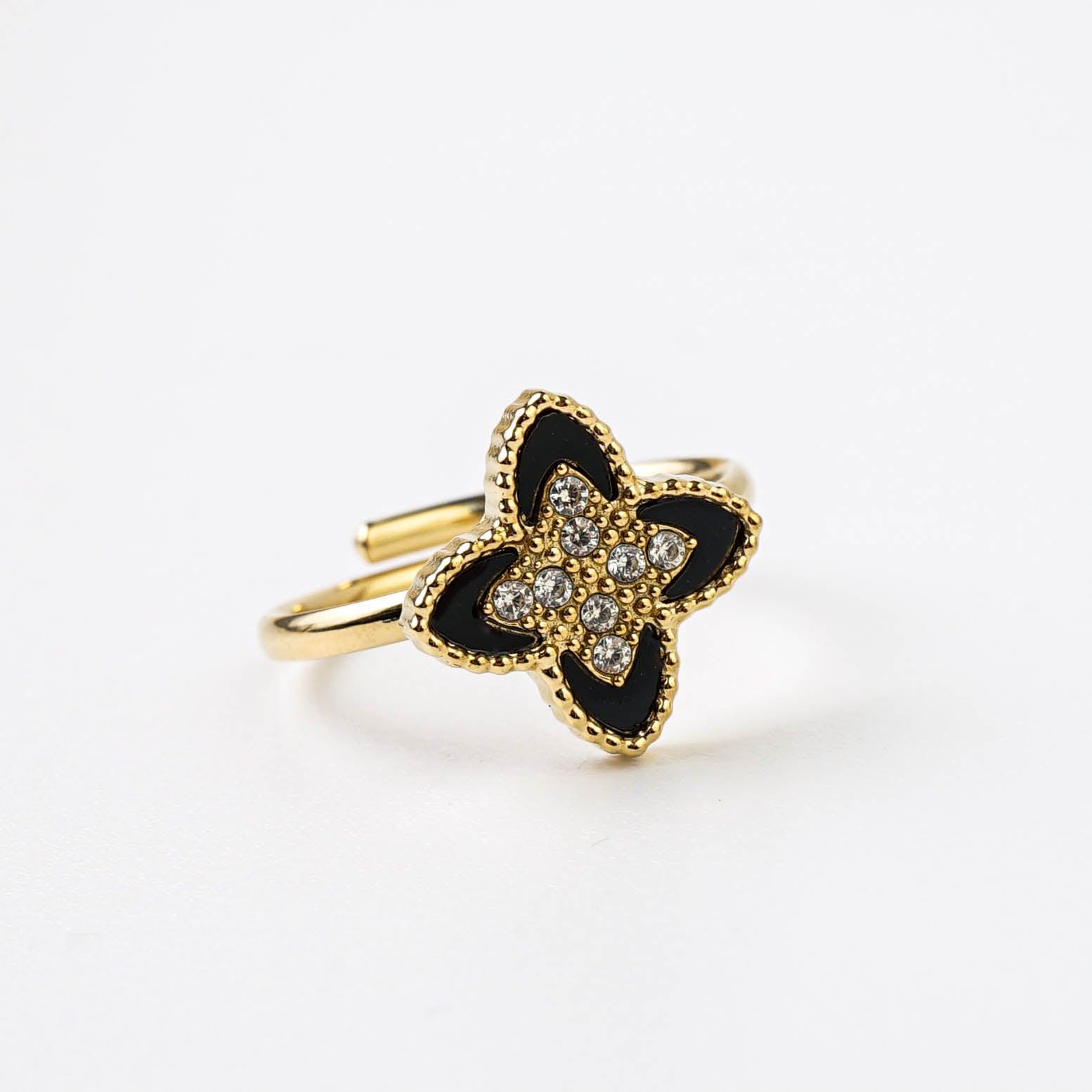 PASSIONATE RING BLACK AND GOLD - Lynott Jewellery