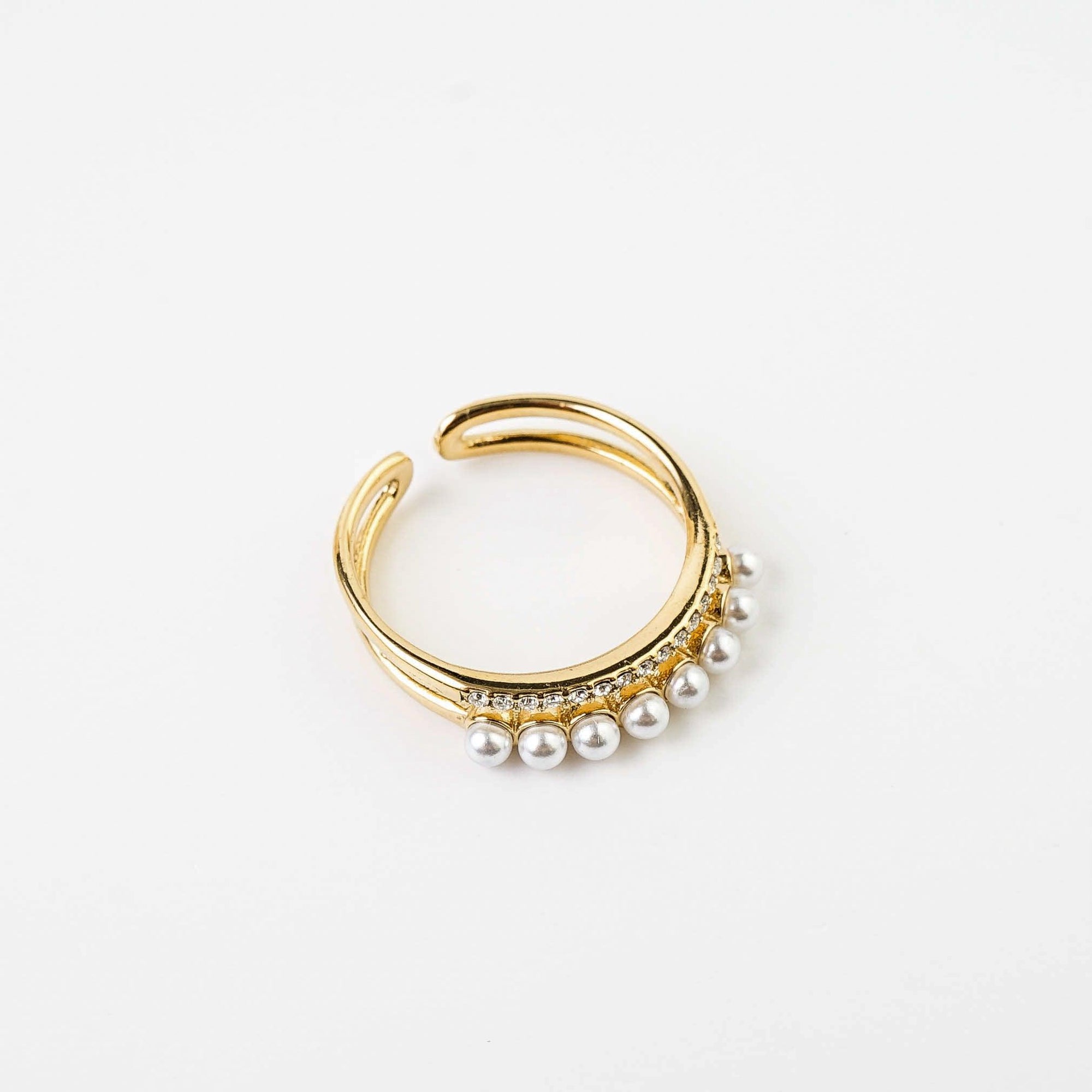 TWO TRACK PEARL RING - Lynott Jewellery