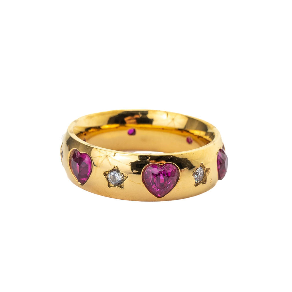 FUNKY STARS PINK RING