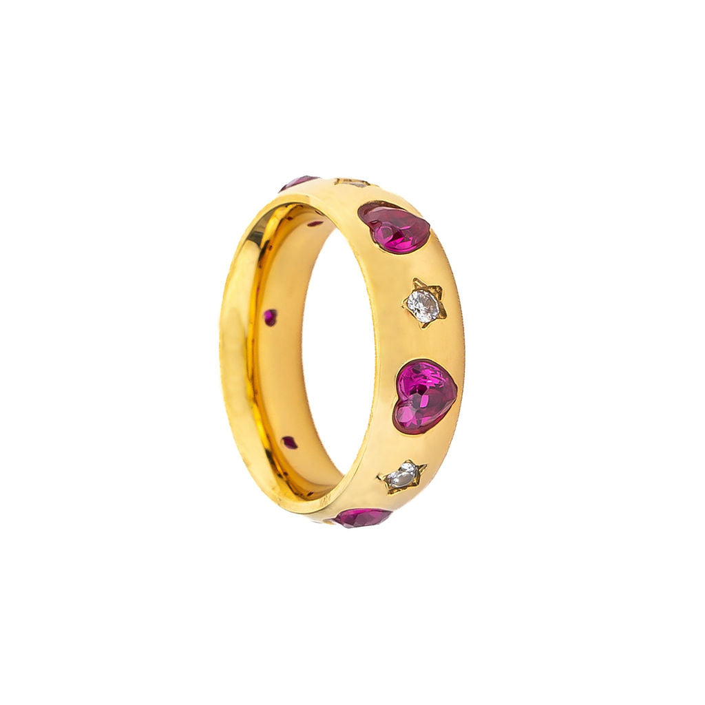 FUNKY STARS PINK RING