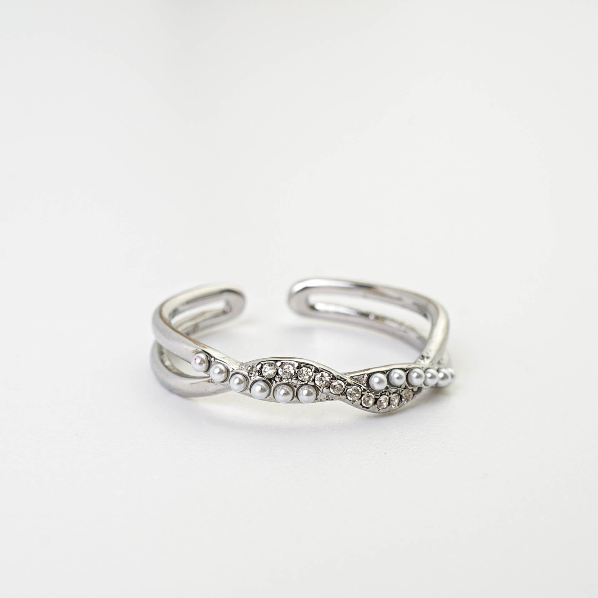 INTERTWINED CZ RING