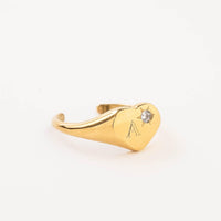 HEART ADJUSTABLE ENGRAVABLE RING - Lynott Jewellery