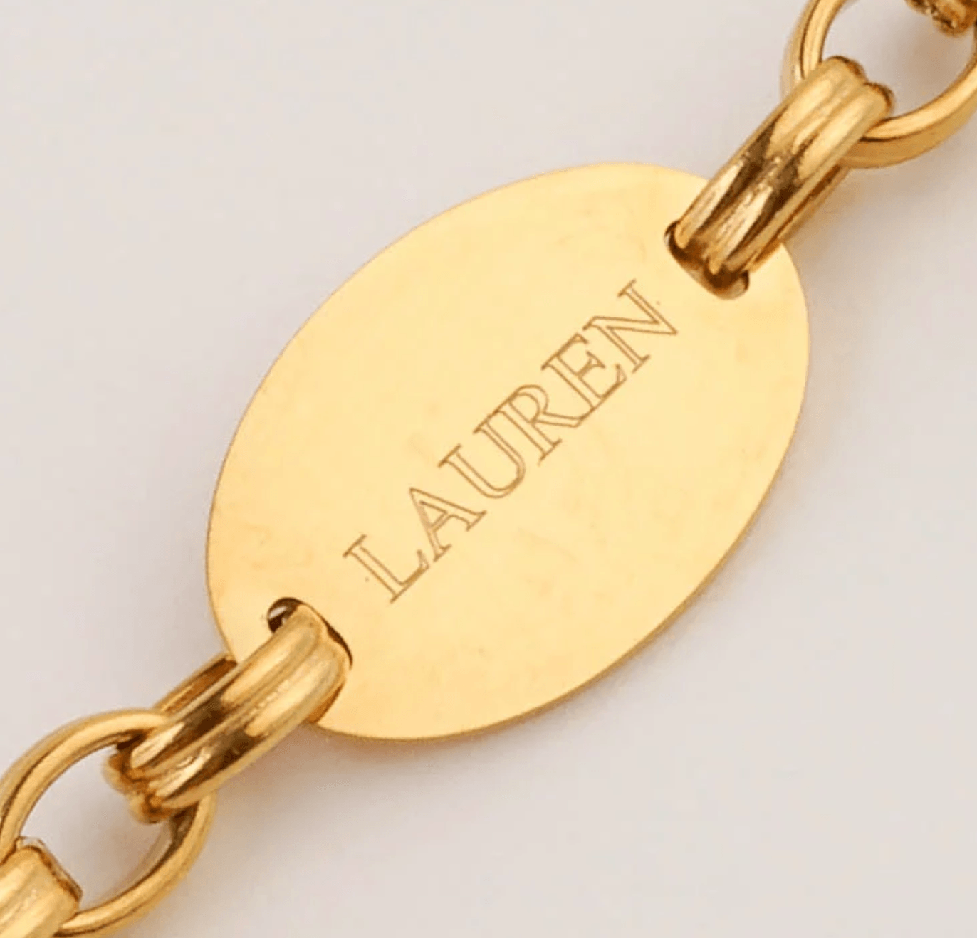 ENGRAVABLE CHUNKY LINK OVAL PENDANT NECKLACE - Lynott Jewellery