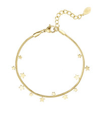 KARLA SLINKY STAR BRACLET GOLD - Lynott Jewellery
