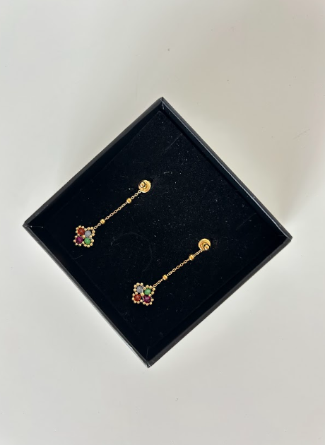 PETAL POWER MULTI COLOUR EARRNINGS- The Vault