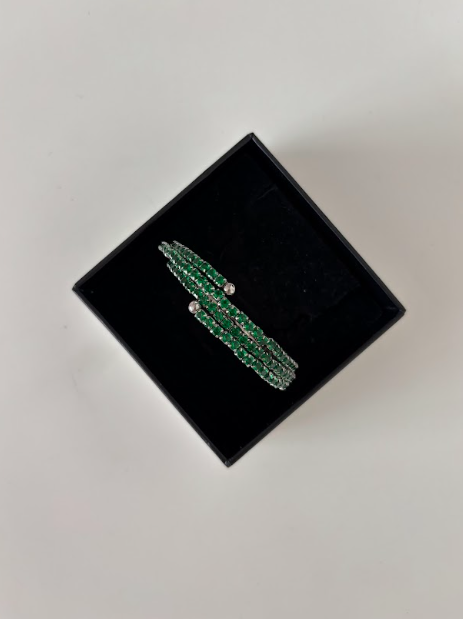 GREEN SPARKLE BANGLE - The Vault