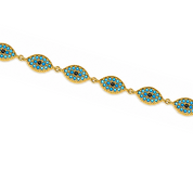 SANTORINI BLUE  EVIL EYE BRACELET