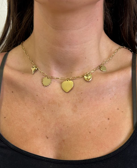 POPPY CHARM PAPERCLIP NECKLACE- The Vault