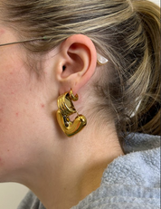 Large Heart Rope Earrings - The Vault