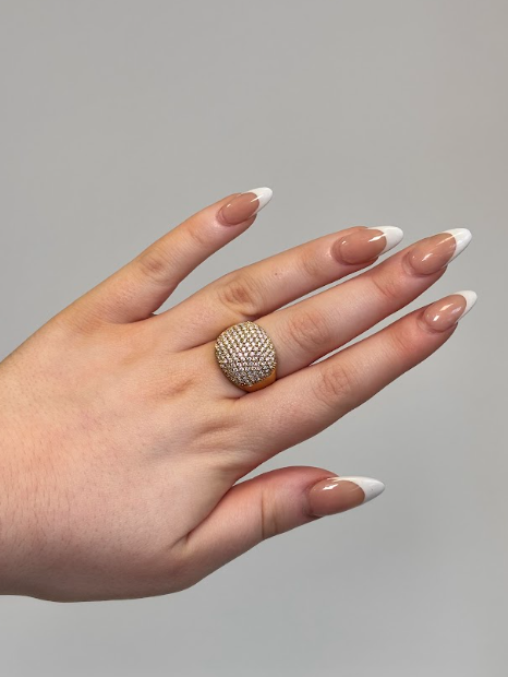 ENCRUSTED GOLD RING SIZE 7- The Vault